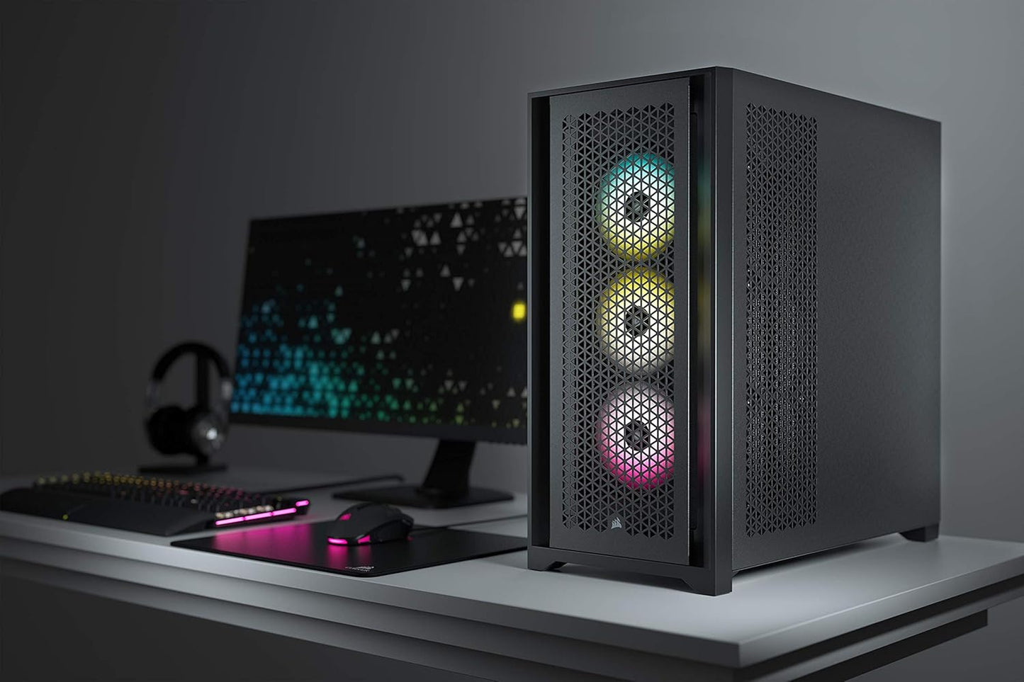 OPEN BOX Corsair 5000D Airflow Tempered Glass Mid-Tower ATX Computer Case/Gaming Cabinet - Black